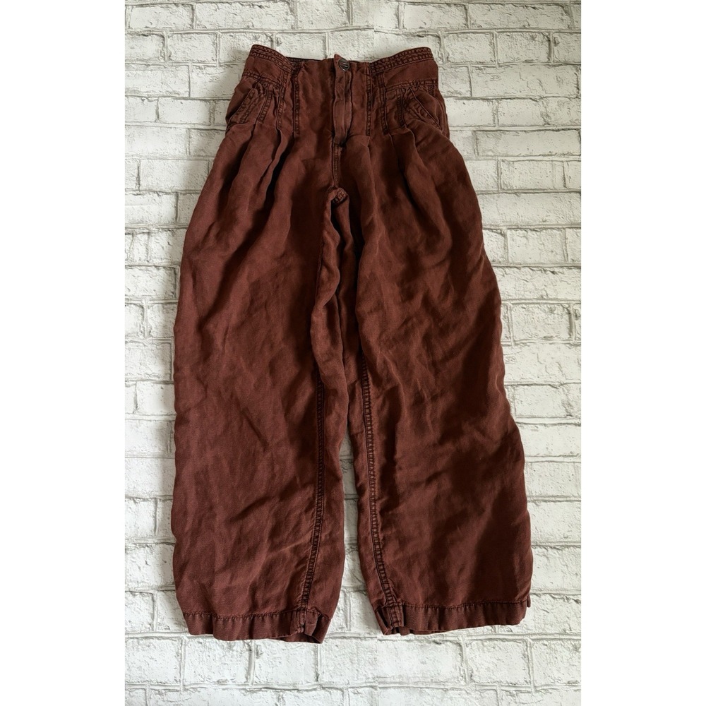 FREE PEOPLE WOMEN'S Rust  Burgundy  CARGO BALLOON PANTS size 0
